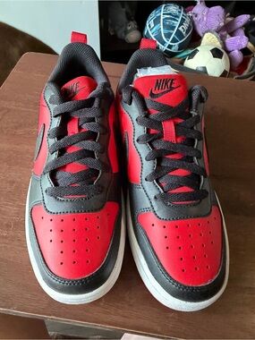Nike Kids Red and Black Lace-Up Sneakers